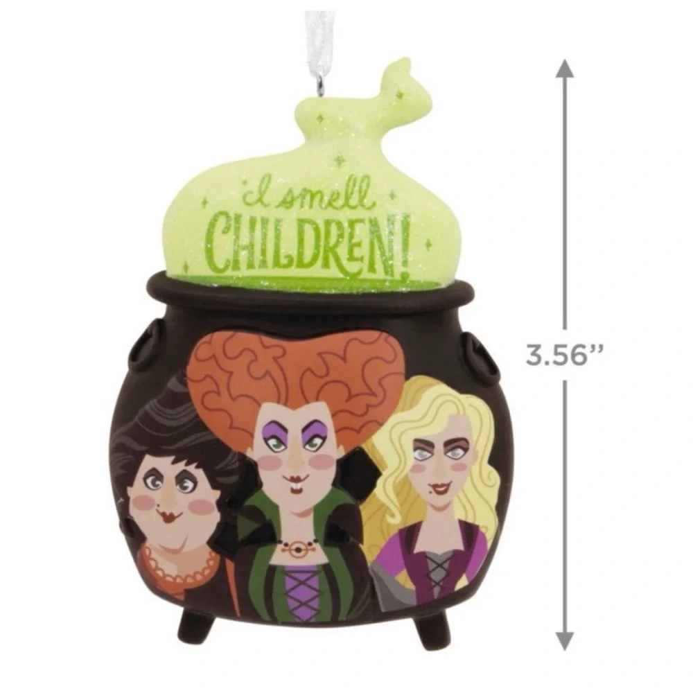 (NIB) HALLMARK • Disney Hocus Pocus Sanderson Sisters Cauldron Xmas Ornament - Picture 5 of 12